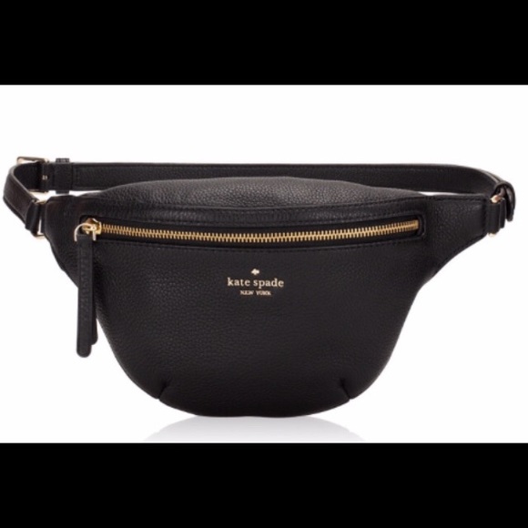 kate spade Handbags - Kate Spade Jackson Belt Bag in Black Leather, New.